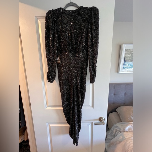 Express sequin evening dress with 3/4 sleeve. New with tags in size small! - Picture 5 of 8